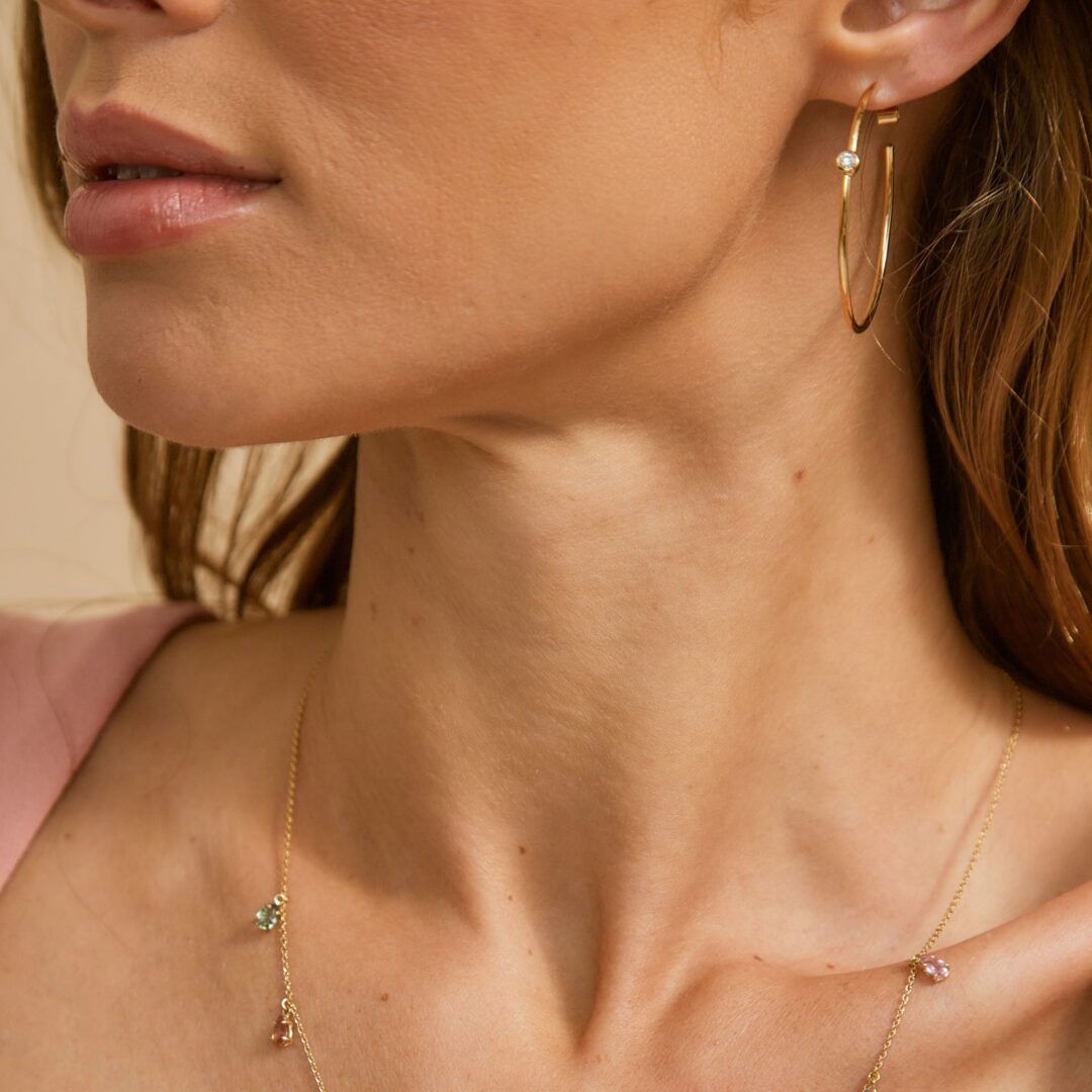Argola Fio com Diamante - Imagem 3