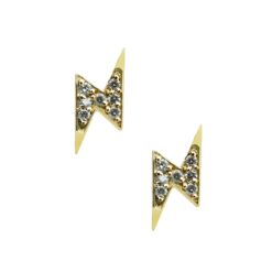 Brinco Raio Cravejado Diamantes