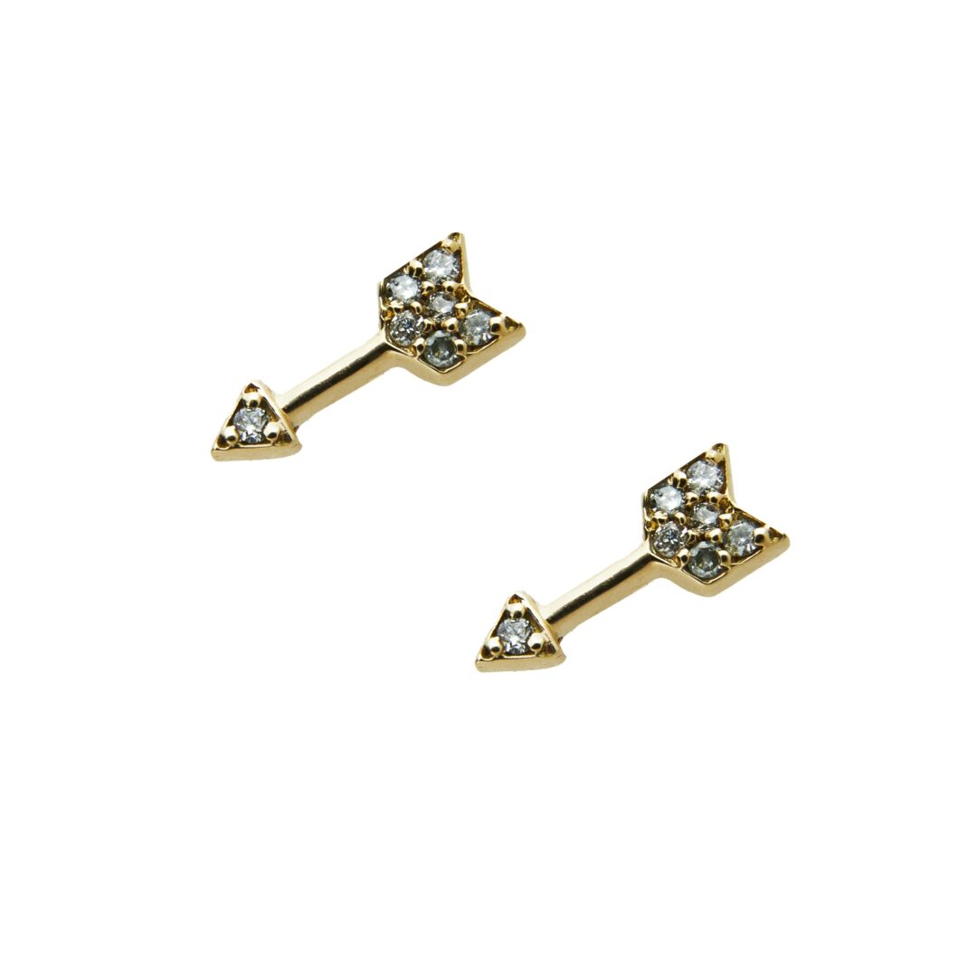 Brinco Flecha Cravejado Diamantes