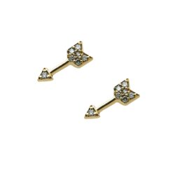 Brinco Flecha Cravejado Diamantes