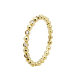 Anel Bee Intercalado de Diamantes