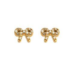 Brinco Laço Cravejado Diamantes