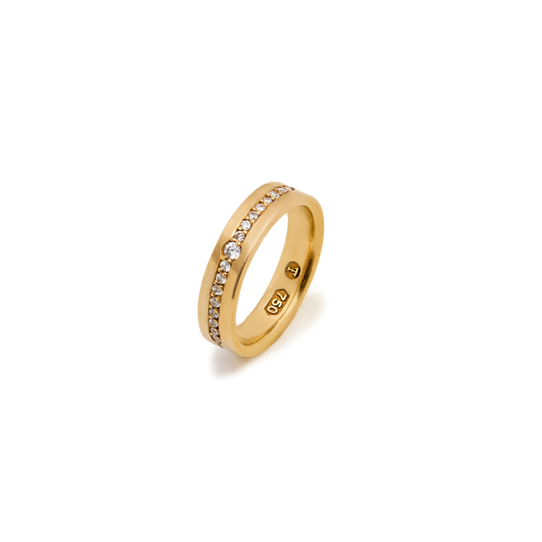 Aliança Life com Diamantes