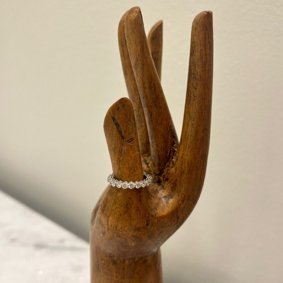 Anel Aliança Inteiro Diamantes 10 Pontos - Imagem 5
