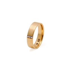 Aliança Classic com Diamantes