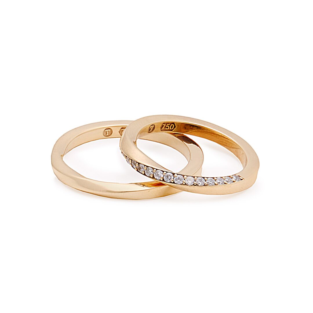Aliança Loop com Diamantes - Imagem 2