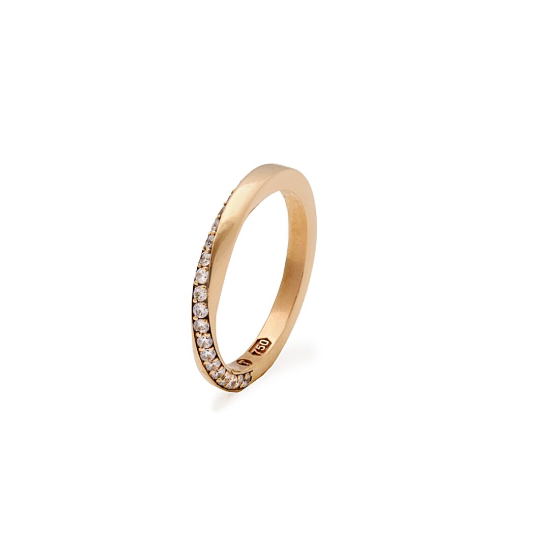 Aliança Loop com Diamantes