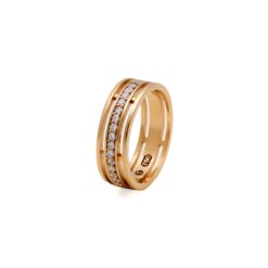Aliança Tríade com Diamantes