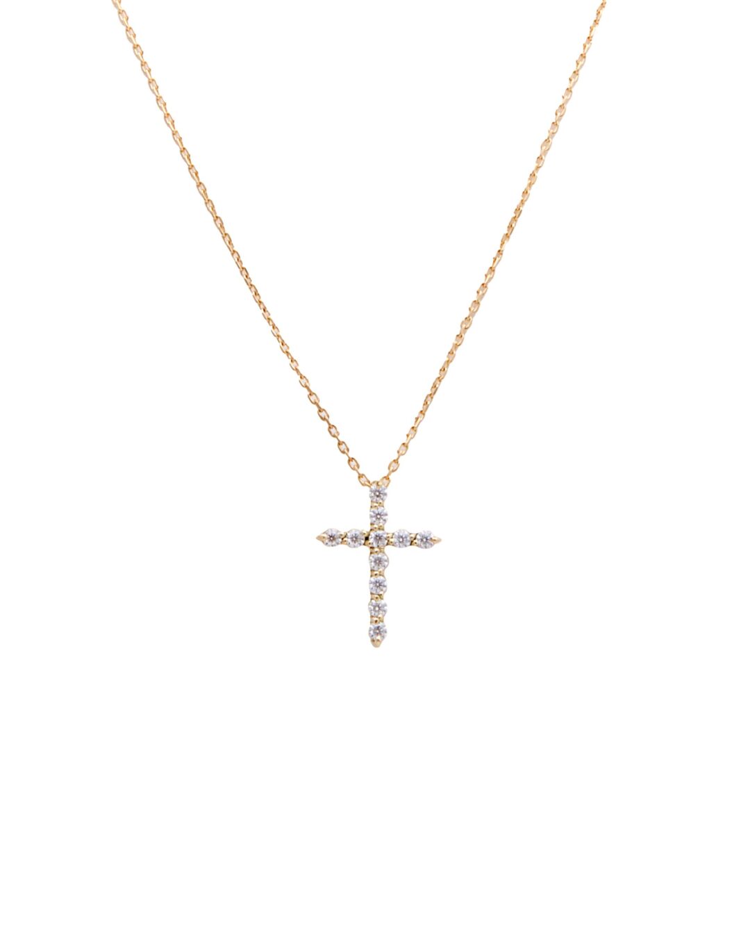 Gargantilha Cruz com Diamantes