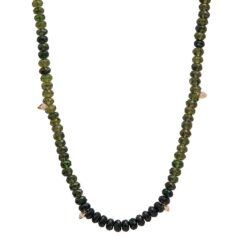 Gargantilha Esmerlada Bisotada Gotas Diamante