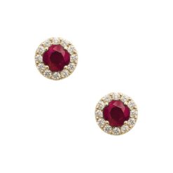 Brinco Joana - Rubi, Ouro amarelo 18k