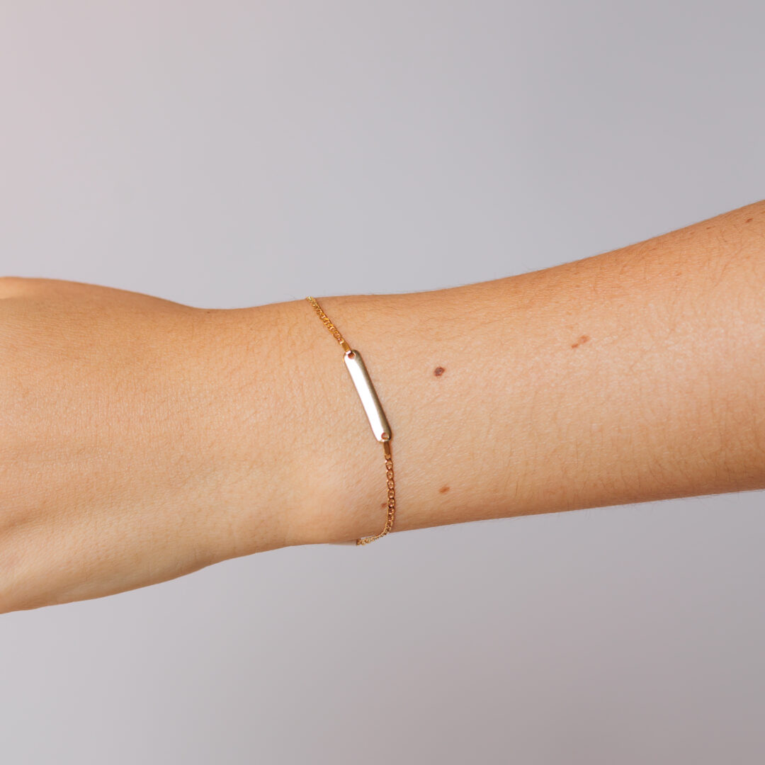 Pulseira Plaquinha Groumet Palitinho - Imagem 2