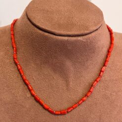 Gargantilha Coral Bastonete Vermelho
