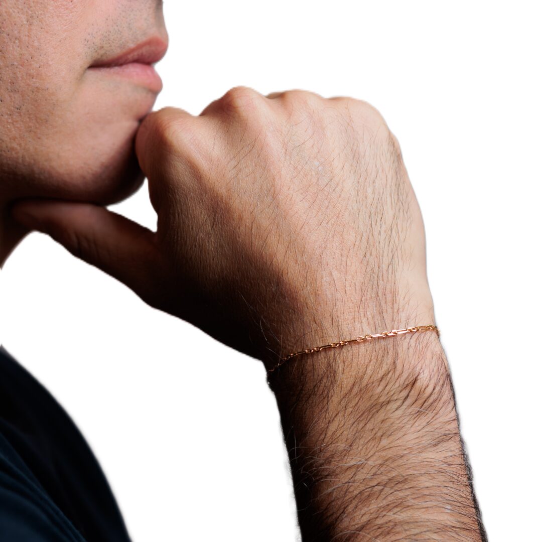 Pulseira Cartier Alternada 20 cm (2mm) - Imagem 2