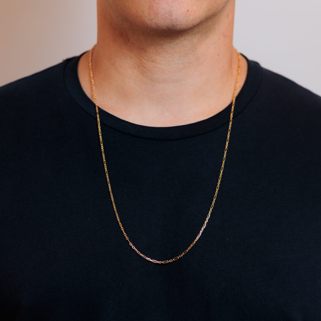 Corrente Cartier Alternada 70cm Ouro 18k (2mm) - Imagem 2