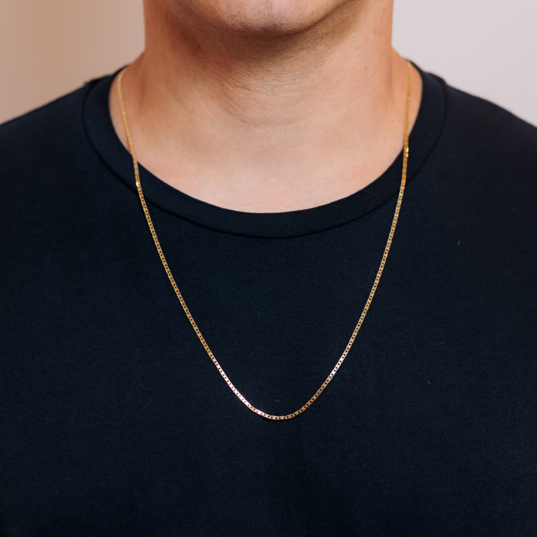 Corrente Piastrine 70cm Ouro 18k (1,75mm) - Imagem 2