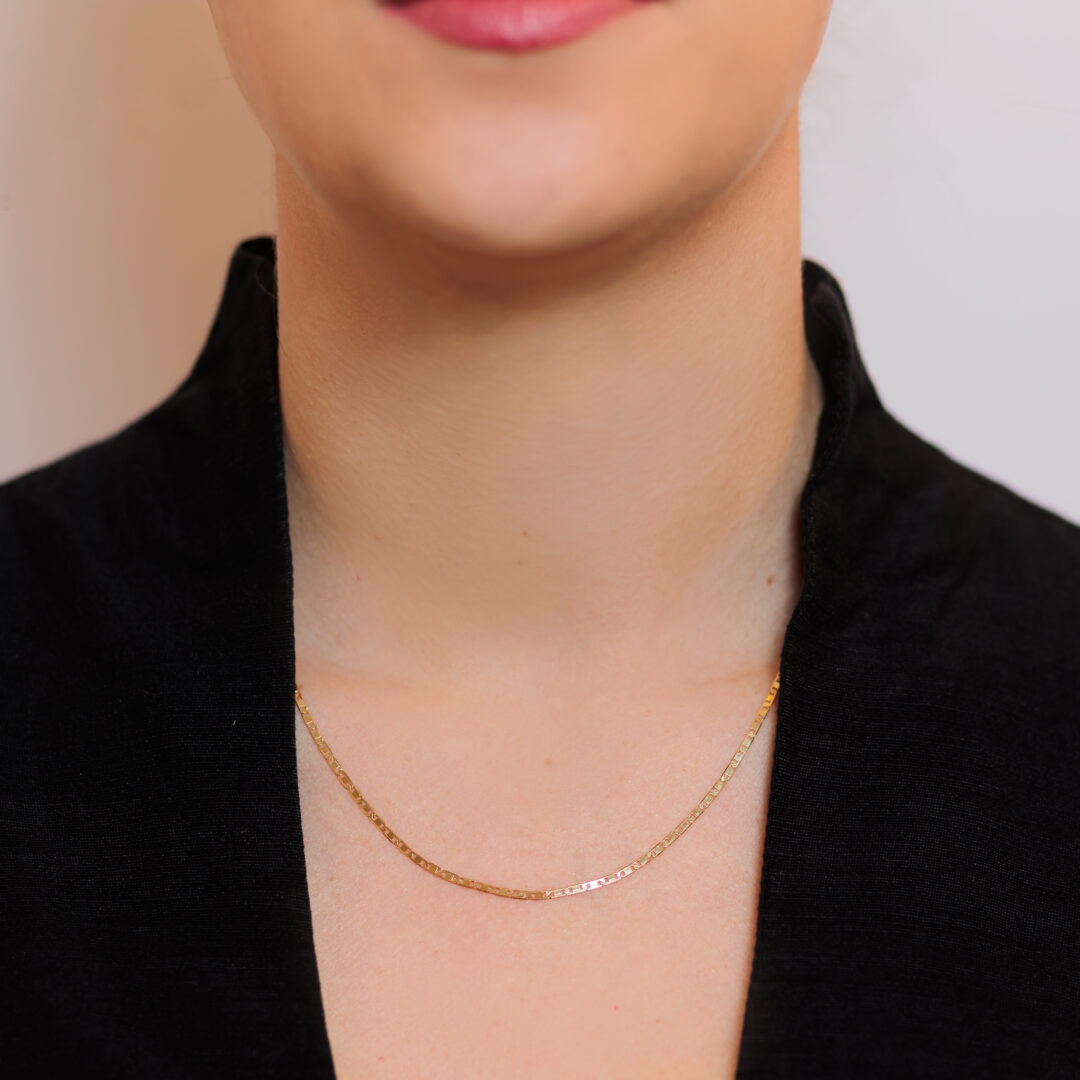 Corrente Piastrine 45cm Ouro 18k (1,75mm) - Imagem 2