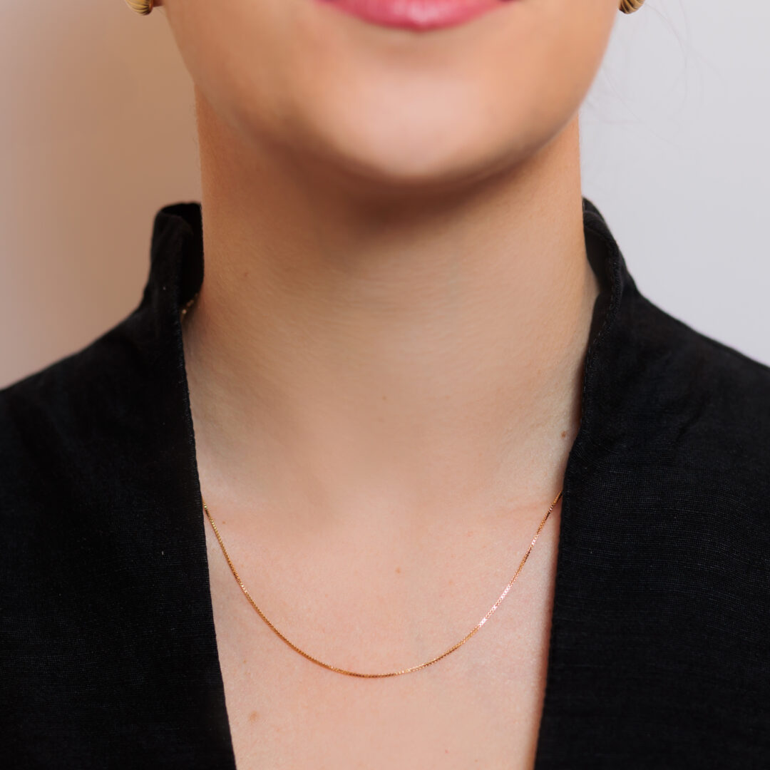Corrente Veneziana 45 cm Ouro 18k (0,90mm) - Imagem 2