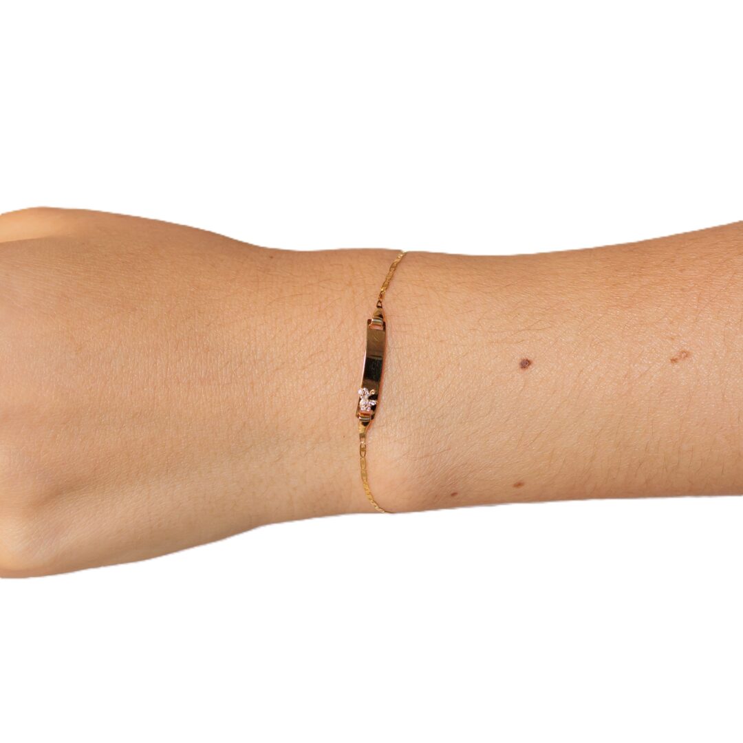 Pulseira Plaquinha Laço Piastrine