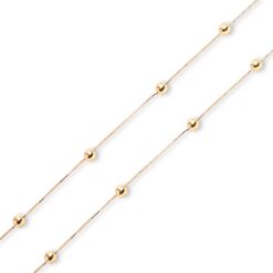 Corrente Bolinha 3mm 45 cm Ouro 18k