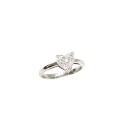 Anel Solitário Coração Diamante 1ct