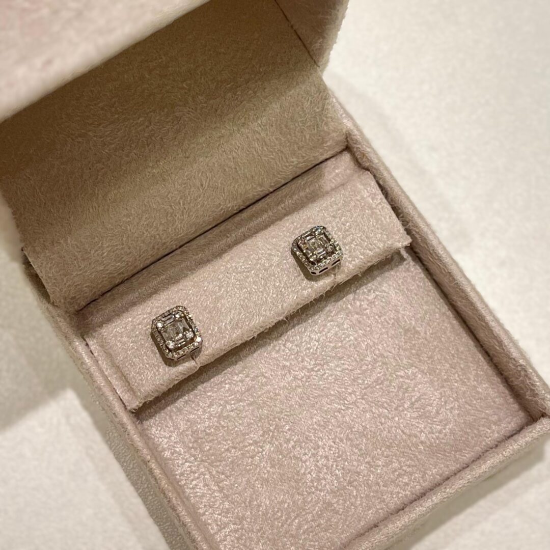 Brinco Chuveiro Baguetes Diamantes - Imagem 2