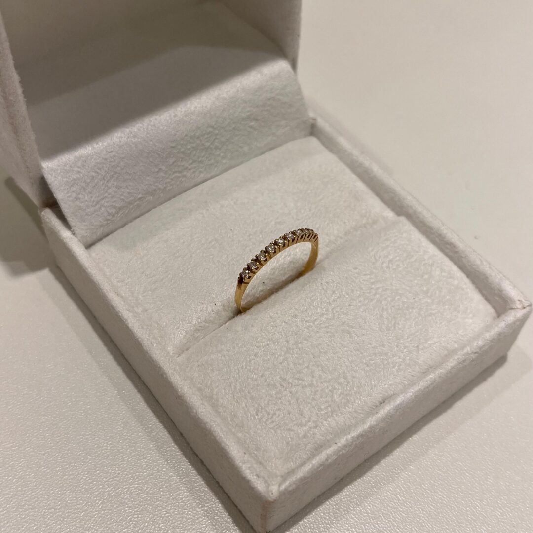 Aliança Meio Aro Diamantes - Imagem 2