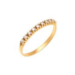 Aliança Meio Aro Diamantes