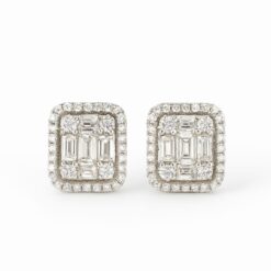 Brinco Chuveiro Baguetes Diamantes