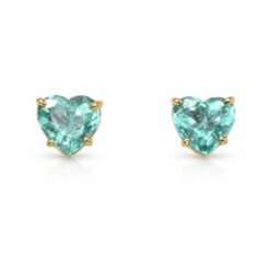 Brinco Coração Esmeralda