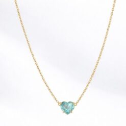 Gargantilha Coração Esmeralda Mint