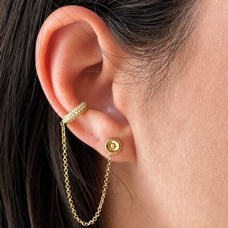 BRINCO ACQUEDOTTO COM PIERCING FAKE DIAMANTES - Imagem 2