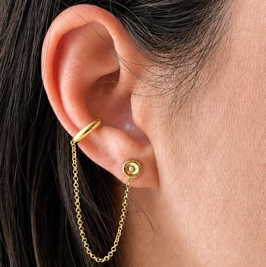 BRINCO ACQUEDOTTO COM PIERCING FAKE POLIDO - Imagem 2